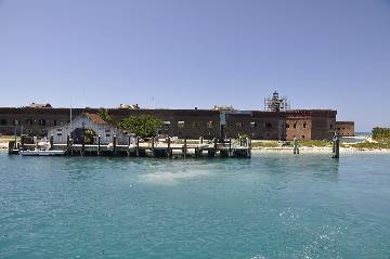 Fort Jefferson across turquoise water