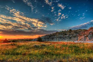Sunset in Theodore Roosevelt National Park
